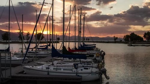 Time-lapse de Sunset at Harbor