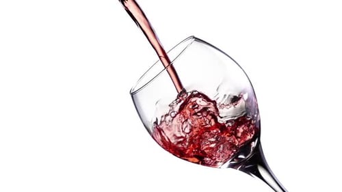 Wine Pouring Into A Glass Slow Motion