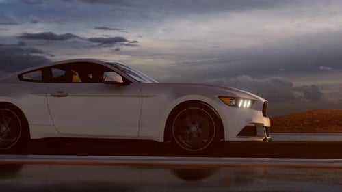 White Luxury Car