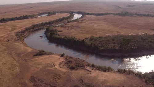 Aerial of the Mara river