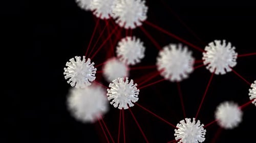 Vernetztes 3D-Coronavirus-nCoV-Atemwegsvirus