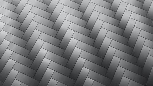 Schwarzes Metall und verspiegelte Quadrate mit Lichtreflektionen