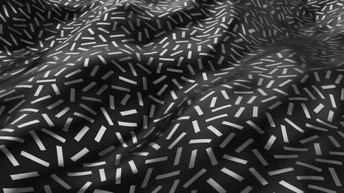 Animated Wavy Surface with Geometric Dash Pattern