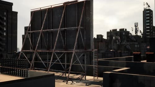 Roofs of Abandoned Ghost Town