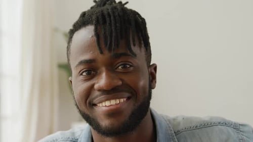 Smiling Man Portrait Indoors