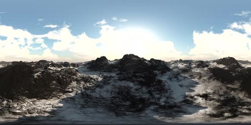360 VR Mountain Environment Day Night Time-lapse