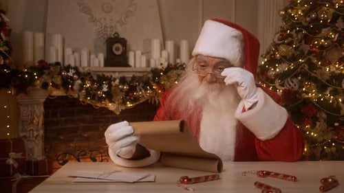 Santa Claus Reading List in Festive Setting