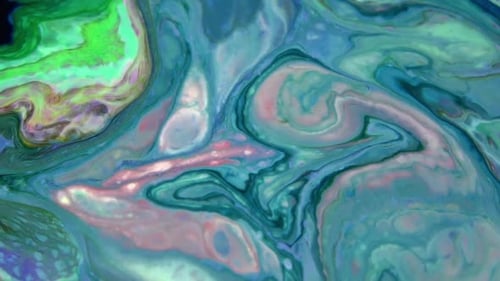 Colorful Abstract Paint Mixing and Swirling Background