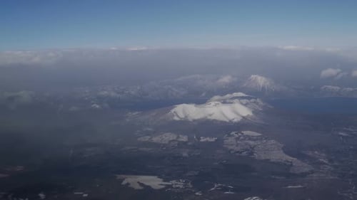 Winter Mountain Aerial View