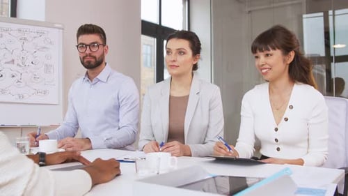 Business People Talking in Modern Office