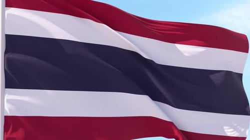 Realistic Waving Flag of Thailand Animation