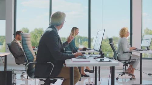 People working on computer