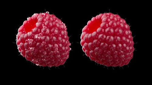 Red Raspberry Rotating B In Full HD