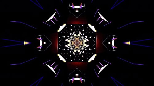 Abstract Geometric Tunnel Pattern Background Loop