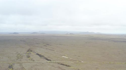 Black Volcanic Landscape in Iceland, Black Sand Dessert and Lava Rocks