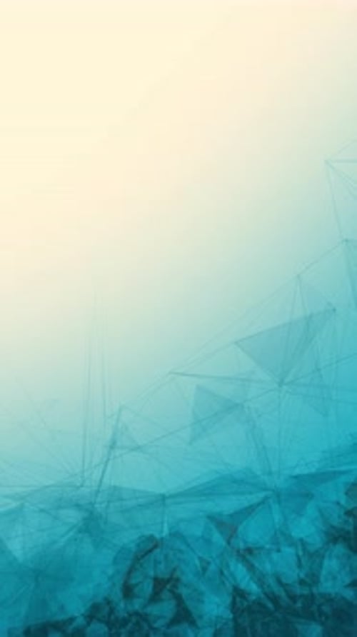 Abstract Looped Vertical Blue Plexus Polygons on White Gradient Background