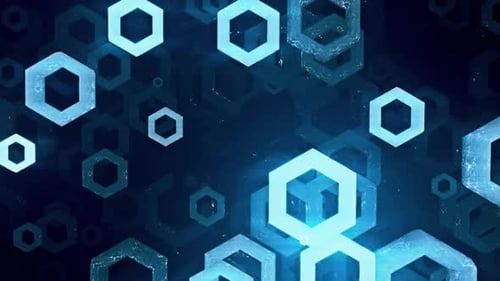 Futuristischer Hexagon-Hintergrund 4K