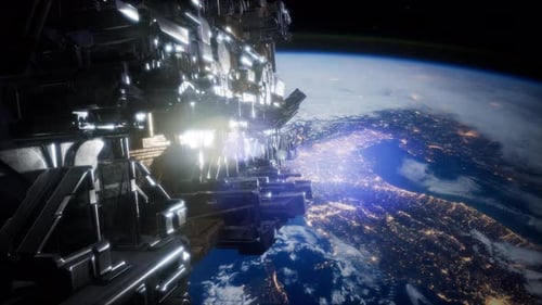 Mutterschiffe nehmen Position über der Erde für eine bevorstehende Invasion ein