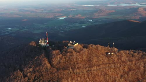 Base Station For Radio Broadcasting On Top Of A Mountain