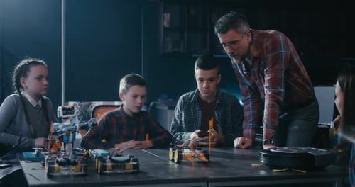 Students Learn About Robotics in Tech Classroom