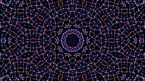 background Bright abstract light streaks set in full color kaleidoscope