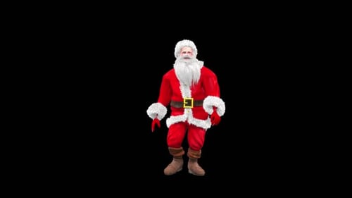 Animated 3D Santa Claus Character Walking for Christmas