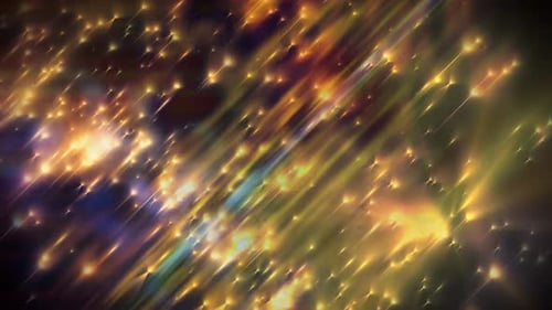 Dynamic Sparkling Lights And Colorful Streaks Abstract Loop Background