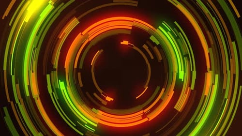 Colorful glow Circle Abstract Futuristic Tech Motion Background