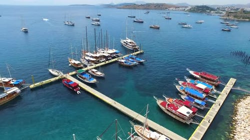 Little Marina in the Tourist Region of Turkey in the Mediterranean Sea