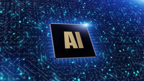 Chip And Circuit Artificial Intelligence Background Concept 00755