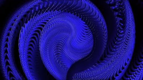 Abstract Blue Spinning Particles