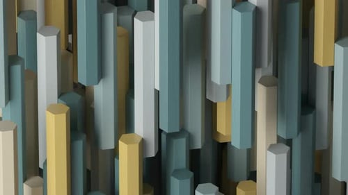 Colorful Hexagons Loop Background