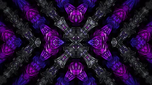 Abstract Glowing Colorful Columns Looped Background