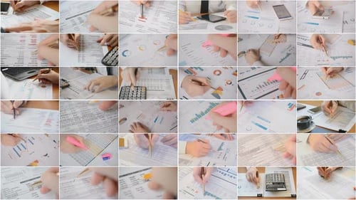 Hands Working with Data and Documents