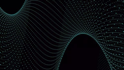 Abstract Digital Particle Grid Wavy Lines Motion Background