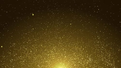 Golden Glitter Particles Rising Background Animation