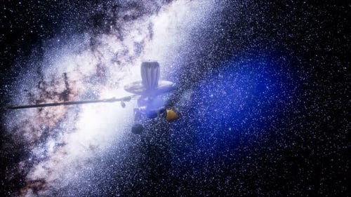 Galileo Spacecraft Orbiting Jupiter