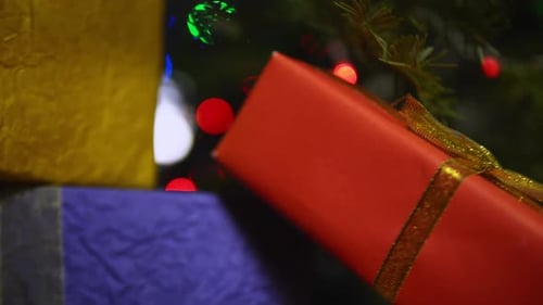 Colorful Christmas Presents Under the Christmas Tree
