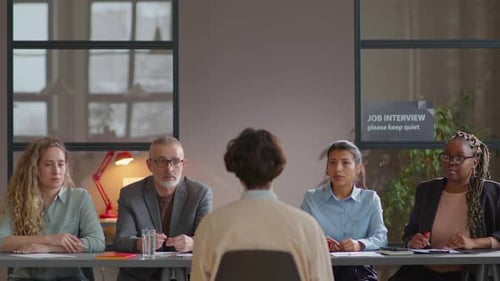 Interview Panel Meeting with Job Candidate