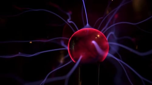 Close Up of a Glowing Plasma Ball