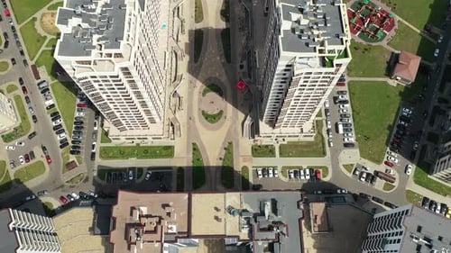 View From the Height of the New District in the City of Minsk