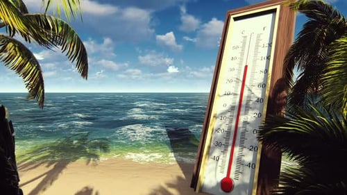 Termômetro mostra aumento da temperatura