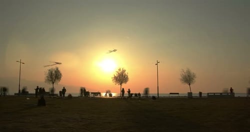 People Near The Seaside