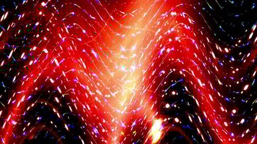 Abstract Red Glowing Light Particles Background Loop