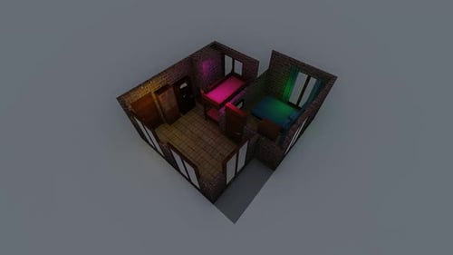 Isometrisches Schlafzimmer