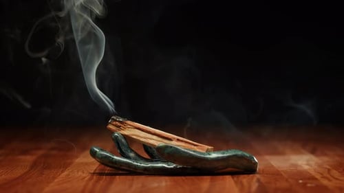 Aromatherapy Burning Incense Stick Closeup