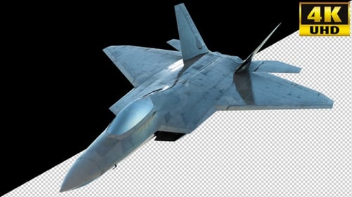 Combat Jet Fighter On Alpha Channel Loops V3