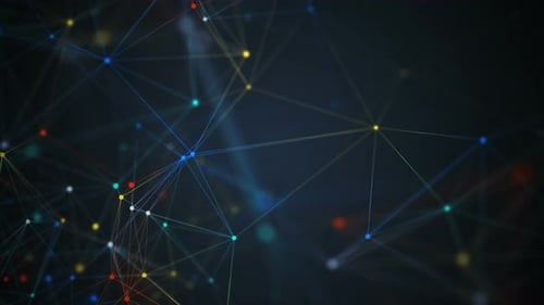 Abstract network connection background. Panning Camera Seamless Loop