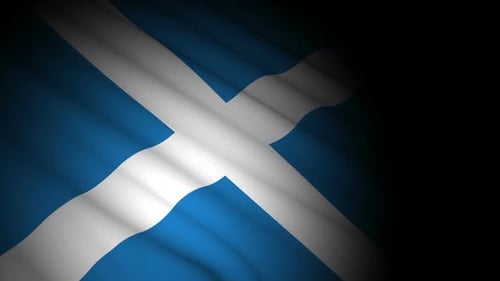 Animated Waving Scottish Flag Background