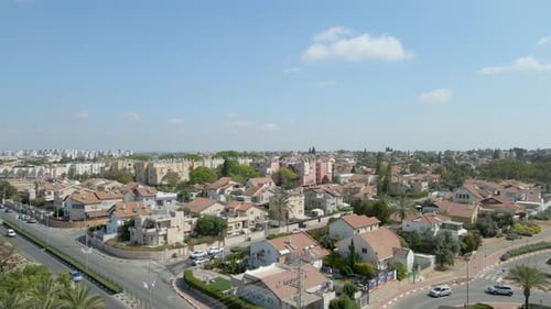 Aerial Shot From Above At Mashaav Neighborhood, Netivot City, Israel